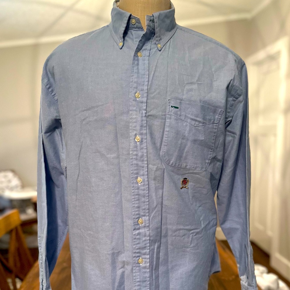 Tommy Hilfiger Long Sleeve Blue Button Down Oxford